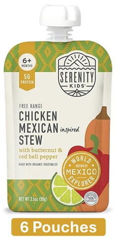 Serenity Kids Baby Food Puree 6+ Months Chicken Mexican Inspired Stew