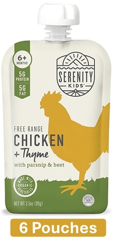 Serenity Kids Baby Food Puree 6+ Months Free-Range Chicken & Thyme