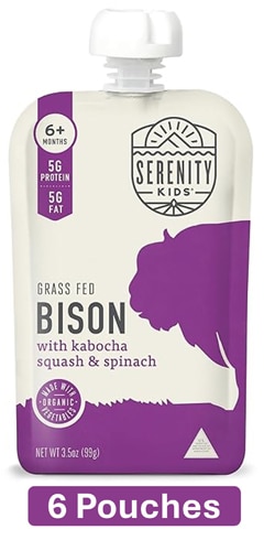 Serenity Kids Baby Food Puree 6+ Months Grass-Fed Bison