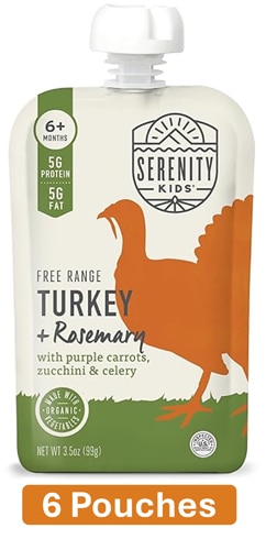 Serenity Kids Baby Food Puree 6+ Months Turkey & Rosemary