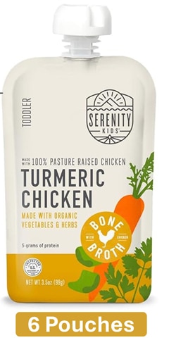 Serenity Kids Baby Food Puree 7+ Months Turmeric Chicken With Bone Broth