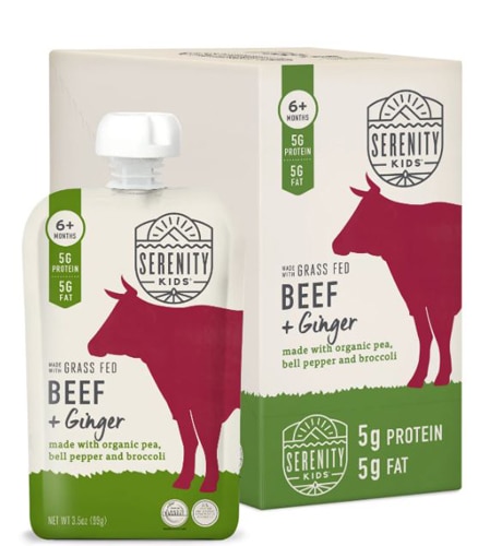 Serenity Kids Organic Baby Food Puree 6+ Months Grass-Fed Beef & Ginger