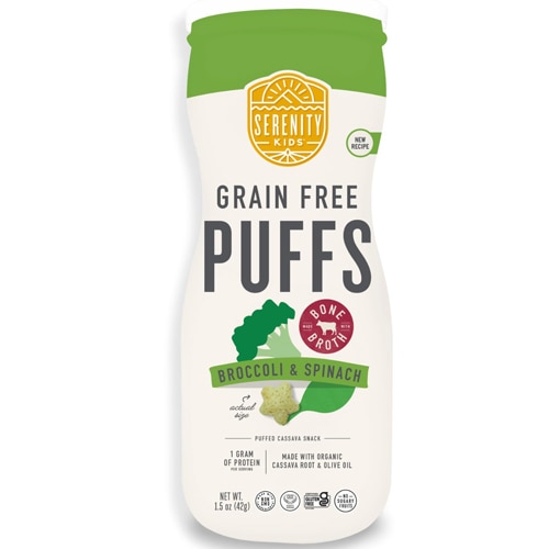 Serenity Kids Organic Grain Free Puffs Broccoli & Spinach