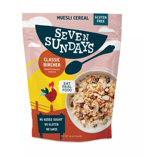 Seven Sundays Muesli Cereal Mix Classic Bircher Apple Cinnamon Almond