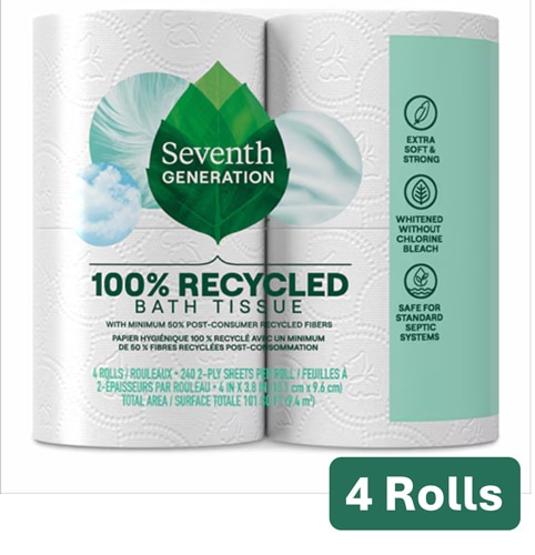 Seventh Generation Bath Tissue 100% Recycled 2-Ply 240 Sheet Roll