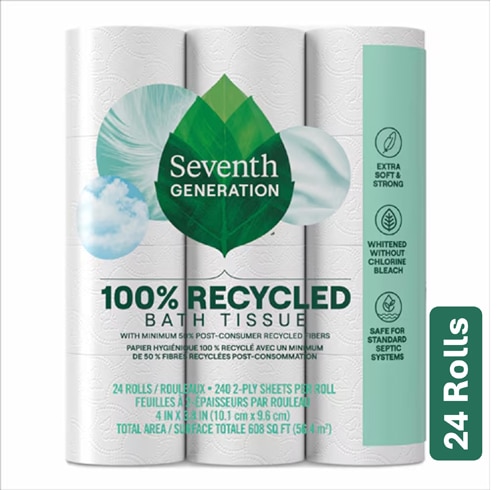 Seventh Generation Bath Tissue 100% Recycled 2-Ply 240 Sheet Roll
