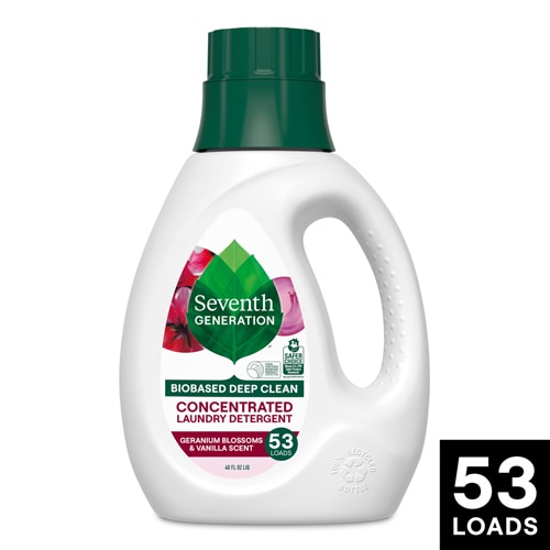 Seventh Generation Concentrated Liquid Laundry Detergent 53 Loads Geranium Blossoms & Vanilla