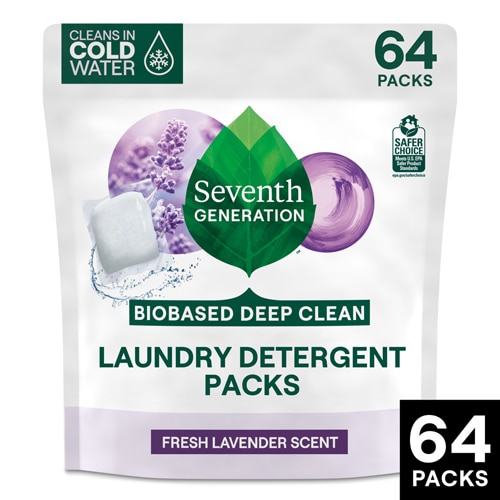 Seventh Generation Laundry Detergent Packs Biobased Deep Clean Lavender