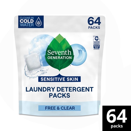 Seventh Generation Laundry Detergent Packs Sensitive Skin Free & Clear