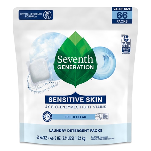 Seventh Generation Laundry Detergent Packs Sensitive Skin Free & Clear