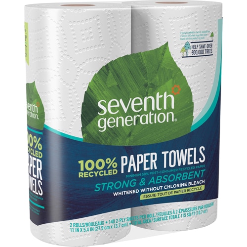 Seventh Generation Paper Towels 100% Recycled 2-Ply 140 Sheet Roll