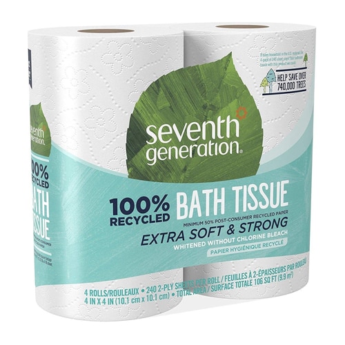 Seventh Generation Toilet Paper 100% Recycled Paper 2-Ply 240 Sheet Roll