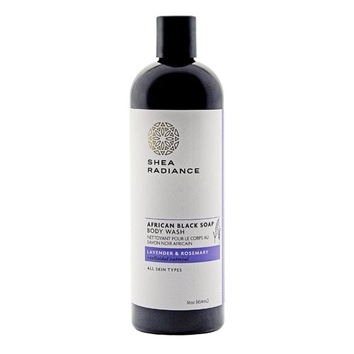 Shea Radiance African Black Soap Body Wash - Lavender & Rosemary