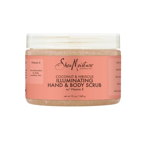 SheaMoisture Cruelty-Free Coconut & Hibiscus Illuminating Hand & Body Scrub for Dull Skin