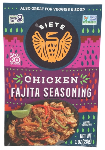 Siete Fajita Seasoning Non GMO Gluten Free Chicken