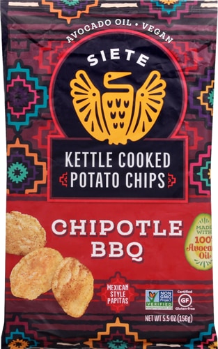 Siete Kettle Cooked Potato Chips Chipotle BBQ