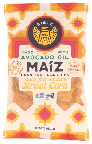 Siete Maiz Mexican Street Corn Tortilla Chips Made with Avocado Oil