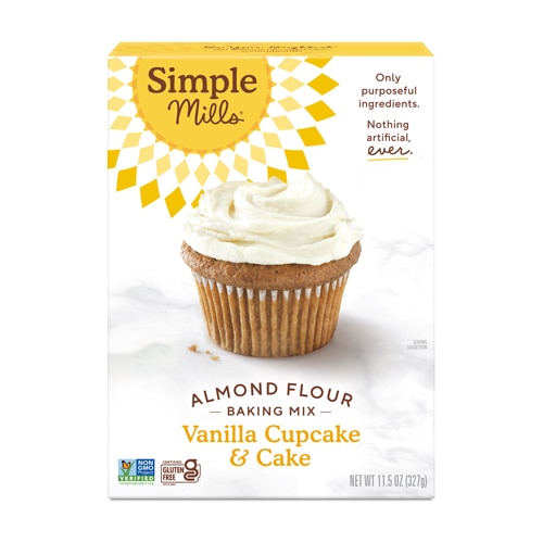 Simple Mills Almond Flour Cupcake & Cake Baking Mix Gluten Free Vanilla