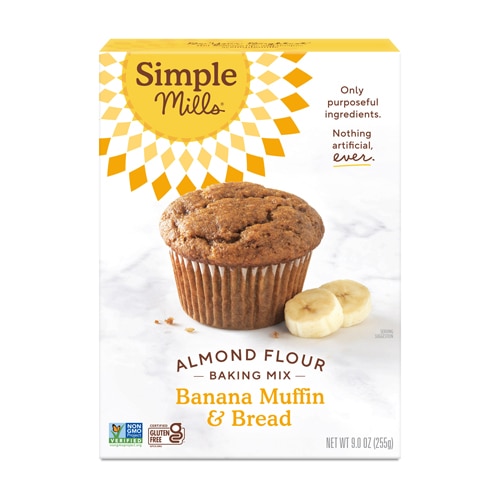 Simple Mills Gluten Free Almond Flour Baking Mix Banana Muffin & Bread