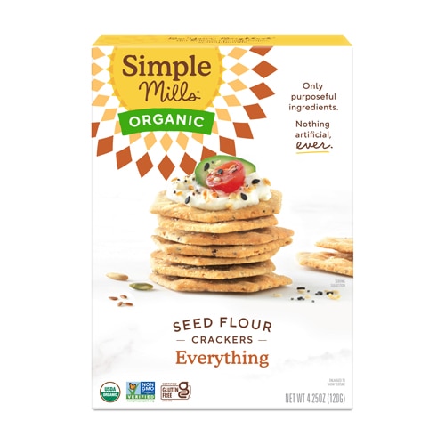 Simple Mills Organic Seed Flour Crackers Everything