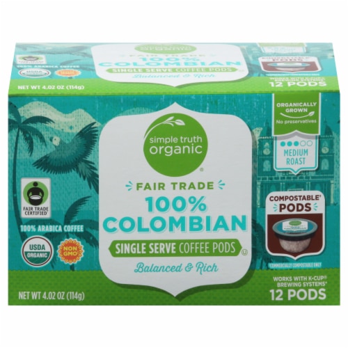 Simple Truth Organic 100% Colombian Medium Roast Coffee Single-Serve Pods