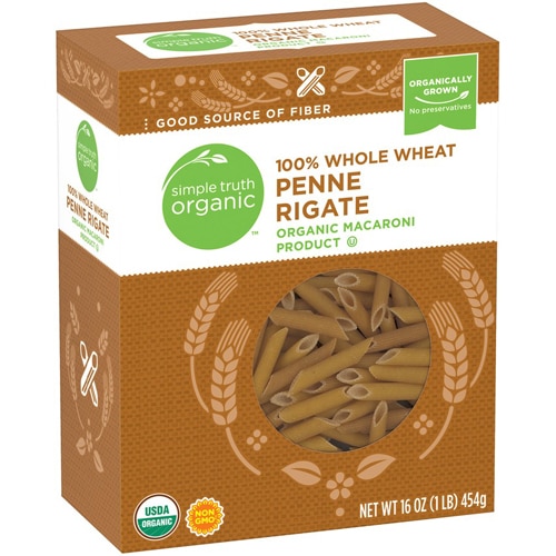 Simple Truth Organic 100% Whole Wheat Penne Rigate Pasta