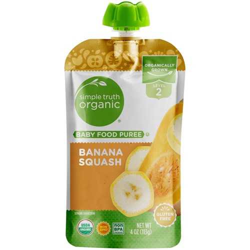 Simple Truth Organic Baby Food Puree Level 2 Banana Squash