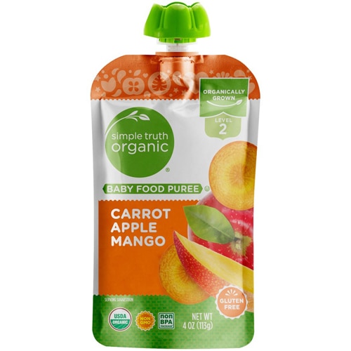 Simple Truth Organic Baby Food Puree Level 2 Carrot Apple Mango