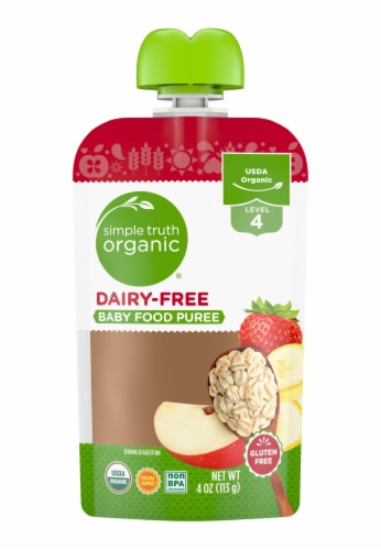 Simple Truth Organic Baby Food Puree Level 4 Apple Strawberry Oatmeal