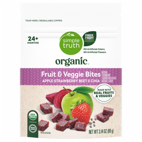 Simple Truth Organic Fruit & Veggie Bites Apple Strawberry Beet & Chia