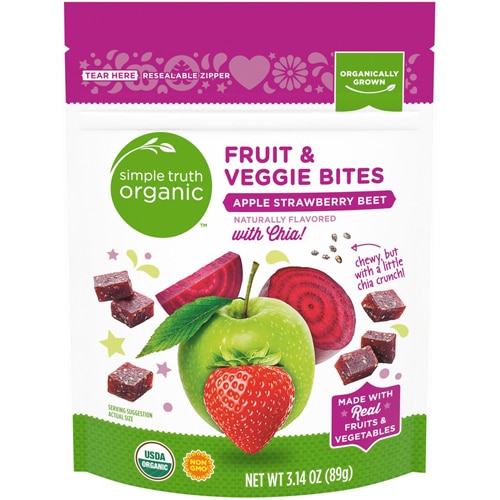 Simple Truth Organic Fruit & Veggie Bites Apple Strawberry Beet with Chia