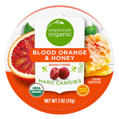 Simple Truth Organic Hard Candies & Tin Blood Orange & Honey