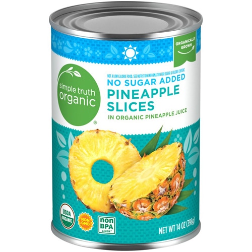 Simple Truth Organic No Sugar Added Pineapple Slices in 100% Juice