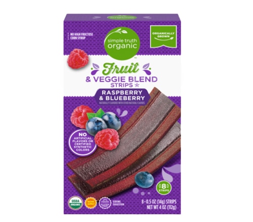 Simple Truth Organic Rasberry & Blueberry Fruit & Veggie Strips