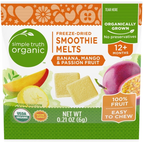 Simple Truth Organic Smoothie Melts Banana Mango & Passion Fruit