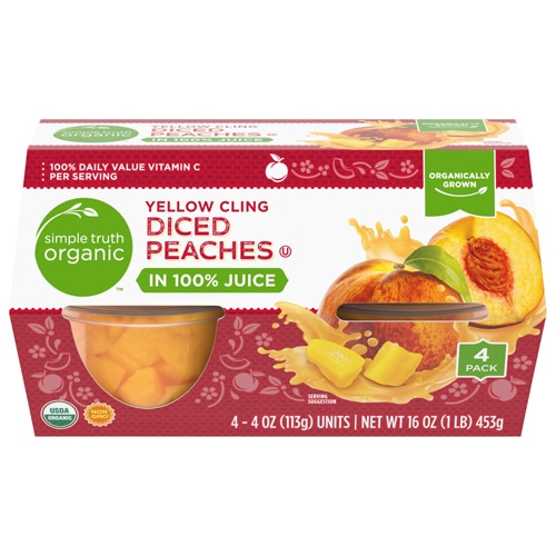 Simple Truth Organic Yellow Cling Diced Peaches