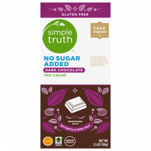 Simple Truth 70% Cacao No Sugar Added Dark Chocolate Bar