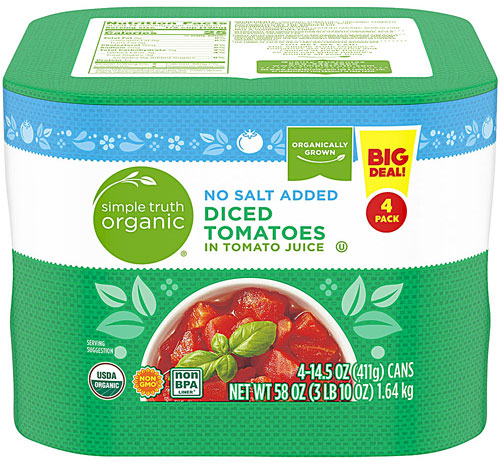 Simple Truth Diced Tomatoes No Salt Added