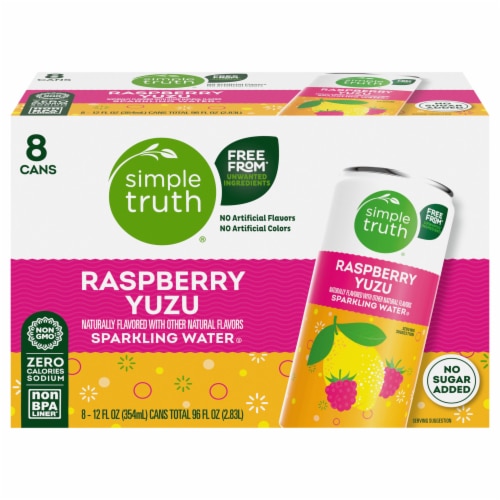 Simple Truth Naturally Flavored Sparkling Selzter Water Raspberry Yuzu