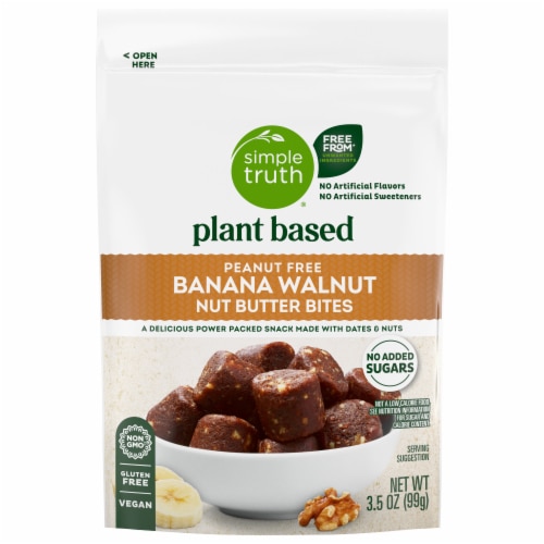 Simple Truth Plant Based Peanut Free Nut Butter Bites Banana Bread Walnut