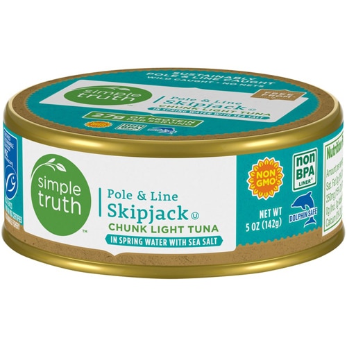 Simple Truth Pole & Line Skipjack Chunk Light Can Tuna with Sea Salt