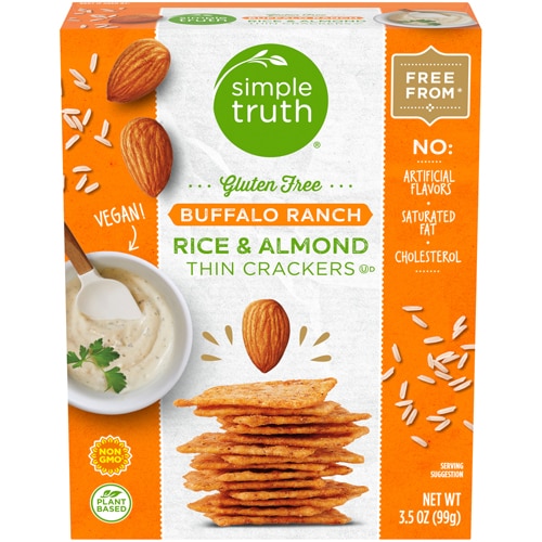 Simple Truth Rice & Almond Thin Crackers Buffalo Ranch