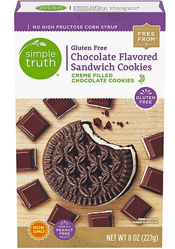 Simple Truth Sandwich Cookies Creme Filled Gluten Free Chocolate