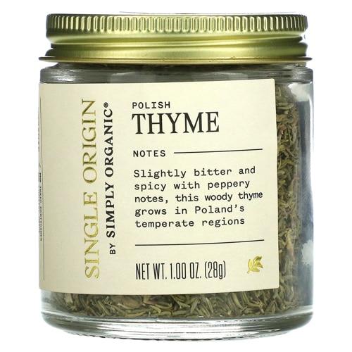 Simply Organic Single Origin Polish Thyme - Certified Organic