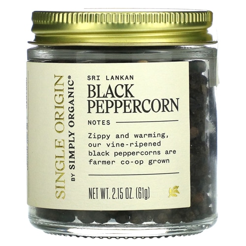 Simply Organic Single Origin Sri Lankan Black Peppercorn