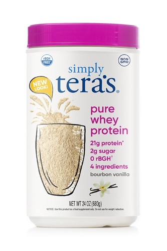 Simply Tera's rBGH Free Grass Fed Simply Pure Whey Protein Bourbon Vanilla