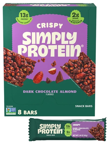 SimplyProtein Crispy Protein Bar Dark Chocolate Almond