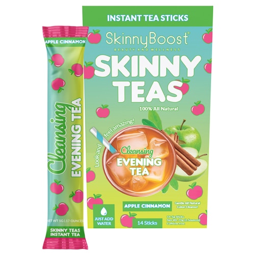 Skinny Boost Skinny Teas Instant Tea Sticks-Cleansing Eve Apple Cinnamon