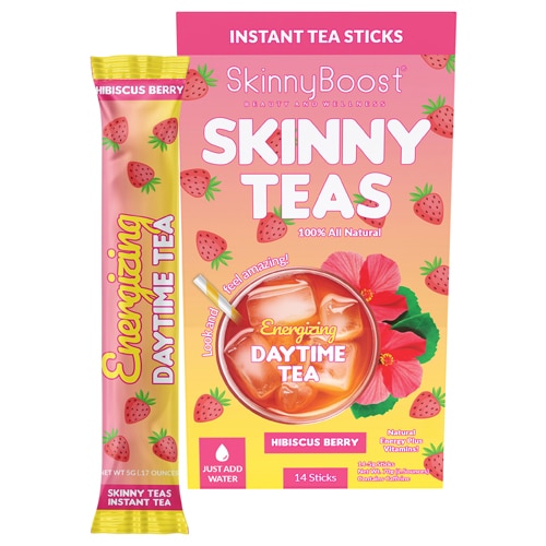 Skinny Boost Skinny Teas Instant Tea Sticks-Energizing Day Hibiscus Berry