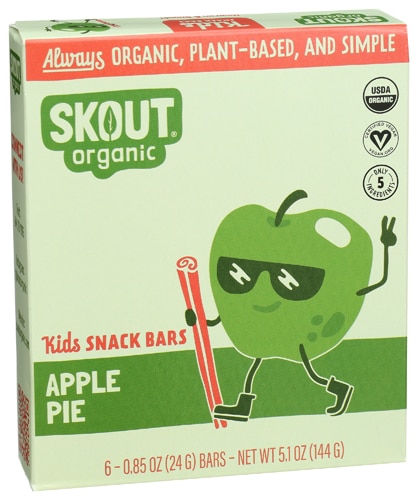 Skout Organic Kids Snack Bars Apple Pie